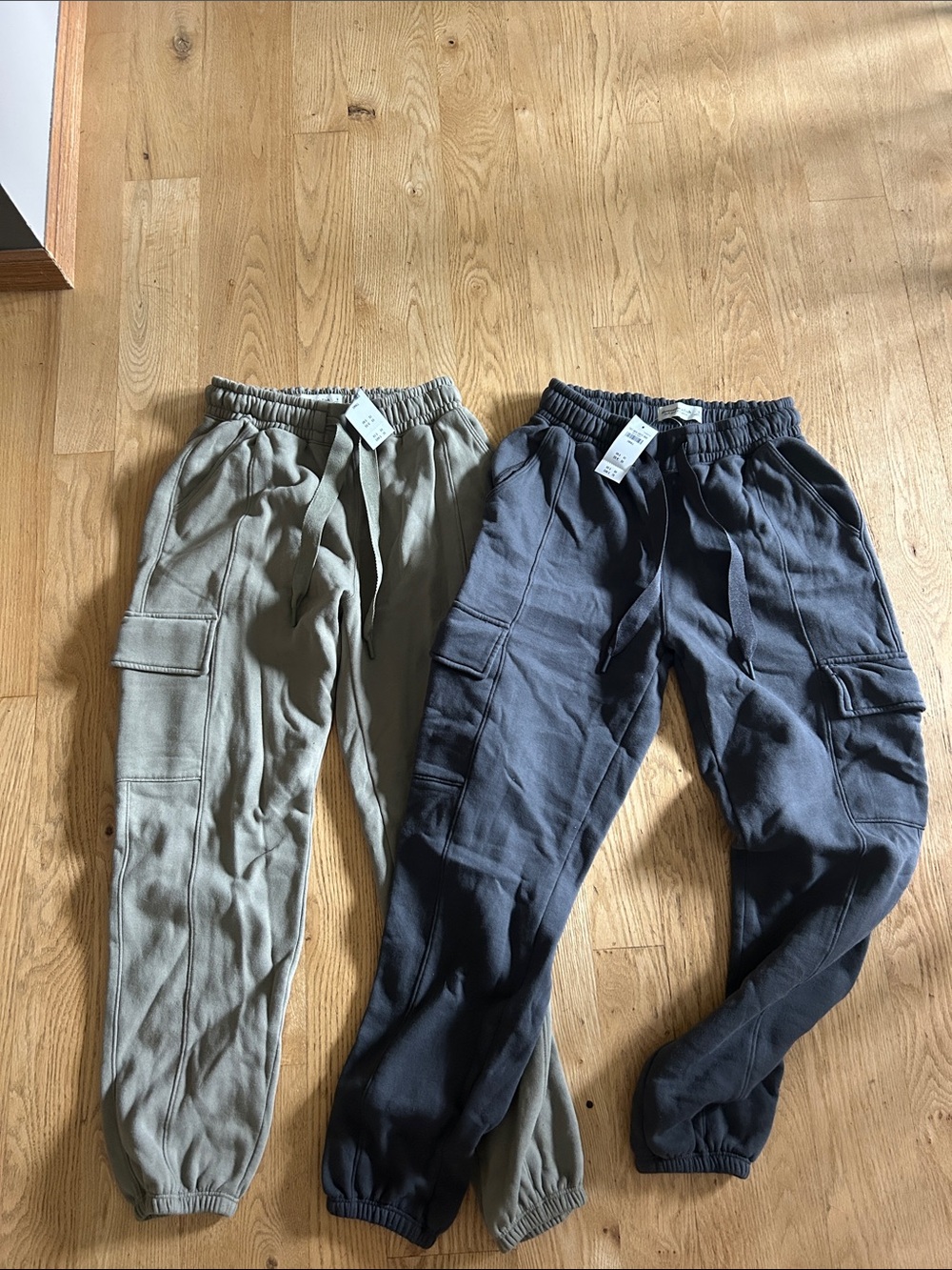 PRICE IS FOR BOTH Abercrombie&Fitch Women’s Cargo Joggers in Olive and Charcoal